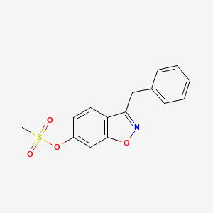 molecular formula C15H13NO4S B11012199 3-Benzyl-1,2-benzoxazol-6-yl methanesulfonate 