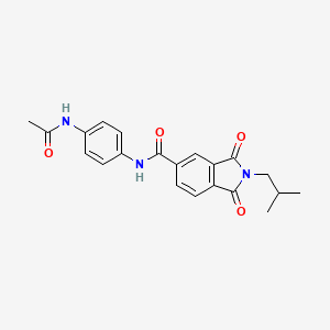 N-[4-(acetylamino)phenyl]-2-(2-methylpropyl)-1,3-dioxo-2,3-dihydro-1H-isoindole-5-carboxamide