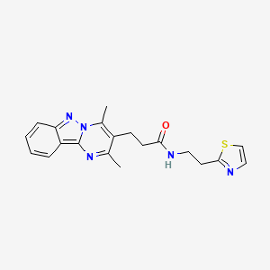 3-(2,4-dimethylpyrimido[1,2-b]indazol-3-yl)-N-[2-(1,3-thiazol-2-yl)ethyl]propanamide