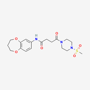 N-(3,4-dihydro-2H-1,5-benzodioxepin-7-yl)-4-[4-(methylsulfonyl)piperazin-1-yl]-4-oxobutanamide