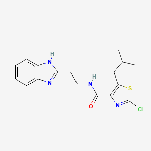 N-[2-(1H-benzimidazol-2-yl)ethyl]-2-chloro-5-(2-methylpropyl)-1,3-thiazole-4-carboxamide