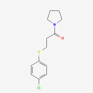 3-[(4-Chlorophenyl)sulfanyl]-1-(pyrrolidin-1-yl)propan-1-one