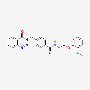 N-[2-(2-methoxyphenoxy)ethyl]-4-[(4-oxo-1,2,3-benzotriazin-3(4H)-yl)methyl]benzamide