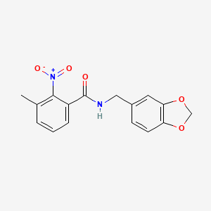 N-(1,3-benzodioxol-5-ylmethyl)-3-methyl-2-nitrobenzamide