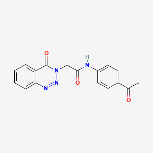 N-(4-acetylphenyl)-2-(4-oxo-1,2,3-benzotriazin-3(4H)-yl)acetamide