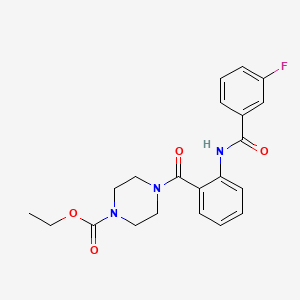 Ethyl 4-[(2-{[(3-fluorophenyl)carbonyl]amino}phenyl)carbonyl]piperazine-1-carboxylate