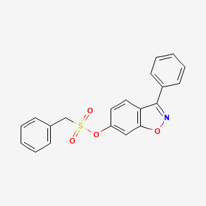 molecular formula C20H15NO4S B11012312 3-Phenyl-1,2-benzoxazol-6-yl phenylmethanesulfonate 