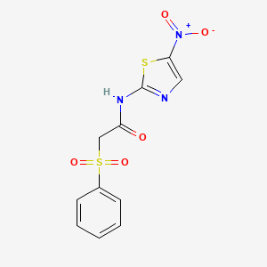 2-Benzenesulfonyl-N-(5-nitro-thiazol-2-yl)-acetamide