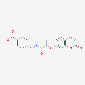 molecular formula C20H23NO6 B11012337 trans-4-[({2-[(2-oxo-2H-chromen-7-yl)oxy]propanoyl}amino)methyl]cyclohexanecarboxylic acid 