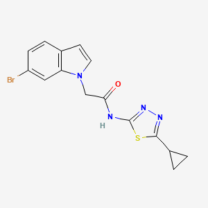 2-(6-bromo-1H-indol-1-yl)-N-(5-cyclopropyl-1,3,4-thiadiazol-2-yl)acetamide