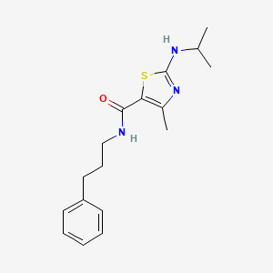 molecular formula C17H23N3OS B11012350 4-methyl-N-(3-phenylpropyl)-2-(propan-2-ylamino)-1,3-thiazole-5-carboxamide 