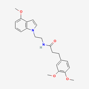 molecular formula C22H26N2O4 B11012365 3-(3,4-dimethoxyphenyl)-N-[2-(4-methoxy-1H-indol-1-yl)ethyl]propanamide 