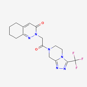 2-{2-oxo-2-[3-(trifluoromethyl)-5,6-dihydro[1,2,4]triazolo[4,3-a]pyrazin-7(8H)-yl]ethyl}-5,6,7,8-tetrahydrocinnolin-3(2H)-one