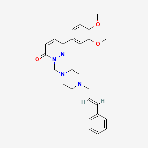 6-(3,4-dimethoxyphenyl)-2-({4-[(2E)-3-phenylprop-2-en-1-yl]piperazin-1-yl}methyl)pyridazin-3(2H)-one