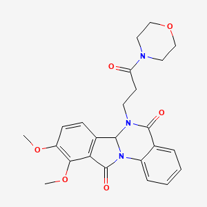 9,10-Dimethoxy-6-[3-(morpholin-4-yl)-3-oxopropyl]-6,6a-dihydroisoindolo[2,1-a]quinazoline-5,11-dione