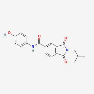 N-(4-hydroxyphenyl)-2-(2-methylpropyl)-1,3-dioxo-2,3-dihydro-1H-isoindole-5-carboxamide