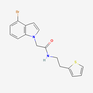 2-(4-bromo-1H-indol-1-yl)-N-[2-(thiophen-2-yl)ethyl]acetamide