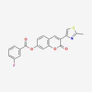 3-(2-methyl-1,3-thiazol-4-yl)-2-oxo-2H-chromen-7-yl 3-fluorobenzoate