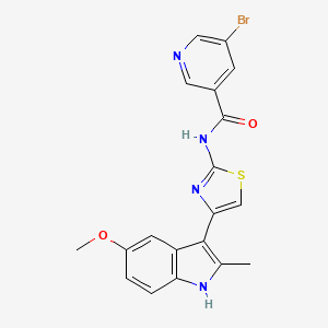 5-bromo-N~3~-[4-(5-methoxy-2-methyl-1H-indol-3-yl)-1,3-thiazol-2-yl]nicotinamide