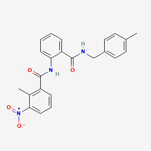 molecular formula C23H21N3O4 B11012504 2-methyl-N-{2-[(4-methylbenzyl)carbamoyl]phenyl}-3-nitrobenzamide 