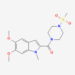 (5,6-dimethoxy-1-methyl-1H-indol-2-yl)[4-(methylsulfonyl)piperazin-1-yl]methanone