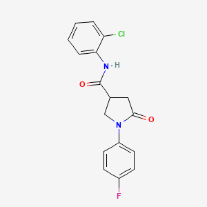 N-(2-chlorophenyl)-1-(4-fluorophenyl)-5-oxopyrrolidine-3-carboxamide