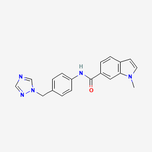 molecular formula C19H17N5O B11012523 1-methyl-N-[4-(1H-1,2,4-triazol-1-ylmethyl)phenyl]-1H-indole-6-carboxamide 