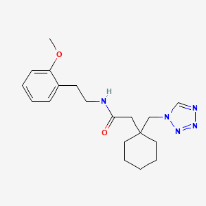 molecular formula C19H27N5O2 B11012543 N-[2-(2-methoxyphenyl)ethyl]-2-[1-(1H-tetrazol-1-ylmethyl)cyclohexyl]acetamide 