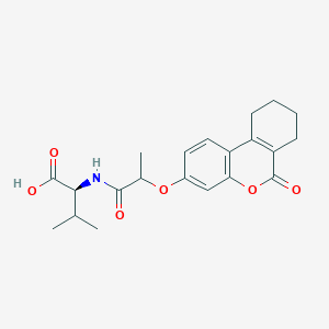 molecular formula C21H25NO6 B11012566 N-{2-[(6-oxo-7,8,9,10-tetrahydro-6H-benzo[c]chromen-3-yl)oxy]propanoyl}-L-valine 