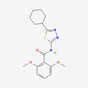 N-(5-cyclohexyl-1,3,4-thiadiazol-2-yl)-2,6-dimethoxybenzamide