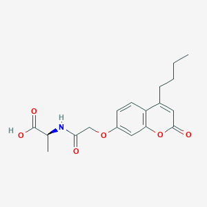 molecular formula C18H21NO6 B11012605 N-{[(4-butyl-2-oxo-2H-chromen-7-yl)oxy]acetyl}-L-alanine 