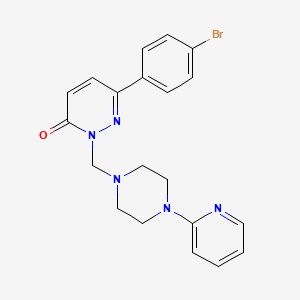 molecular formula C20H20BrN5O B11012606 6-(4-bromophenyl)-2-{[4-(pyridin-2-yl)piperazin-1-yl]methyl}pyridazin-3(2H)-one 