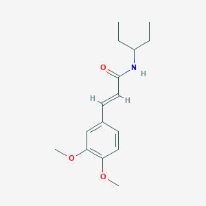 molecular formula C16H23NO3 B11012612 (2E)-3-(3,4-dimethoxyphenyl)-N-(pentan-3-yl)prop-2-enamide 