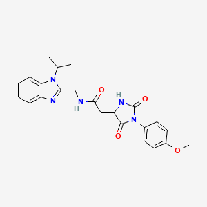 2-[1-(4-methoxyphenyl)-2,5-dioxoimidazolidin-4-yl]-N-{[1-(propan-2-yl)-1H-benzimidazol-2-yl]methyl}acetamide