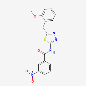 N-[5-(2-methoxybenzyl)-1,3,4-thiadiazol-2-yl]-3-nitrobenzamide