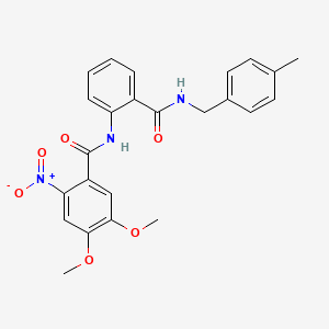 4,5-dimethoxy-N-{2-[(4-methylbenzyl)carbamoyl]phenyl}-2-nitrobenzamide