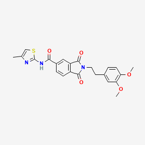 molecular formula C23H21N3O5S B11012692 2-[2-(3,4-dimethoxyphenyl)ethyl]-N-[(2Z)-4-methyl-1,3-thiazol-2(3H)-ylidene]-1,3-dioxo-2,3-dihydro-1H-isoindole-5-carboxamide 