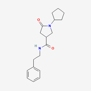 1-cyclopentyl-5-oxo-N-(2-phenylethyl)pyrrolidine-3-carboxamide