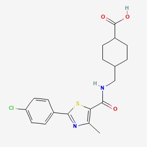 trans-4-[({[2-(4-Chlorophenyl)-4-methyl-1,3-thiazol-5-yl]carbonyl}amino)methyl]cyclohexanecarboxylic acid