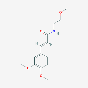 molecular formula C14H19NO4 B11012724 (2E)-3-(3,4-dimethoxyphenyl)-N-(2-methoxyethyl)prop-2-enamide 