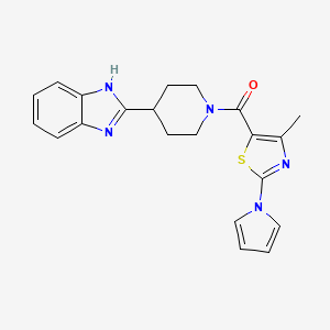 [4-(1H-benzimidazol-2-yl)piperidin-1-yl][4-methyl-2-(1H-pyrrol-1-yl)-1,3-thiazol-5-yl]methanone