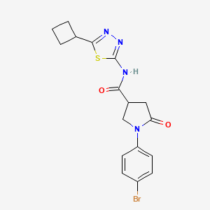 1-(4-bromophenyl)-N-(5-cyclobutyl-1,3,4-thiadiazol-2-yl)-5-oxopyrrolidine-3-carboxamide