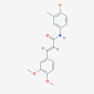 (2E)-N-(4-bromo-3-methylphenyl)-3-(3,4-dimethoxyphenyl)prop-2-enamide