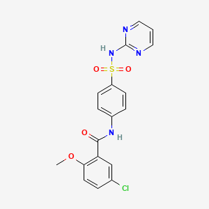 5-chloro-2-methoxy-N-[4-(pyrimidin-2-ylsulfamoyl)phenyl]benzamide