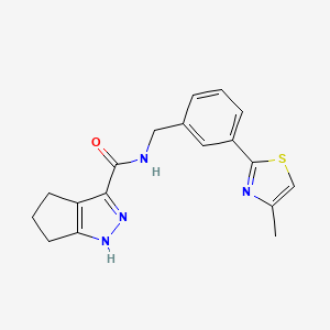 N-[3-(4-methyl-1,3-thiazol-2-yl)benzyl]-2,4,5,6-tetrahydrocyclopenta[c]pyrazole-3-carboxamide