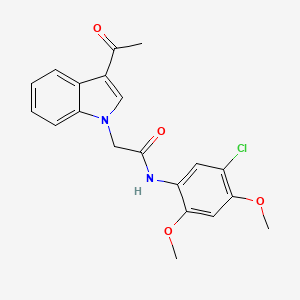 2-(3-acetyl-1H-indol-1-yl)-N-(5-chloro-2,4-dimethoxyphenyl)acetamide