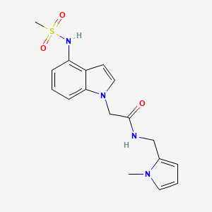 N-[(1-methyl-1H-pyrrol-2-yl)methyl]-2-{4-[(methylsulfonyl)amino]-1H-indol-1-yl}acetamide