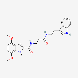 N-(3-{[2-(1H-indol-3-yl)ethyl]amino}-3-oxopropyl)-4,7-dimethoxy-1-methyl-1H-indole-2-carboxamide