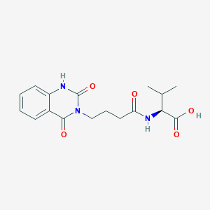 molecular formula C17H21N3O5 B11012824 N-[4-(2,4-dioxo-1,4-dihydroquinazolin-3(2H)-yl)butanoyl]-L-valine 