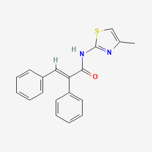 (2E)-N-(4-methyl-1,3-thiazol-2-yl)-2,3-diphenylprop-2-enamide